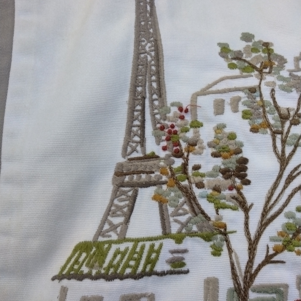 Pottery Barn Embroidery Paris Pillow Sham - Picture 4 of 10